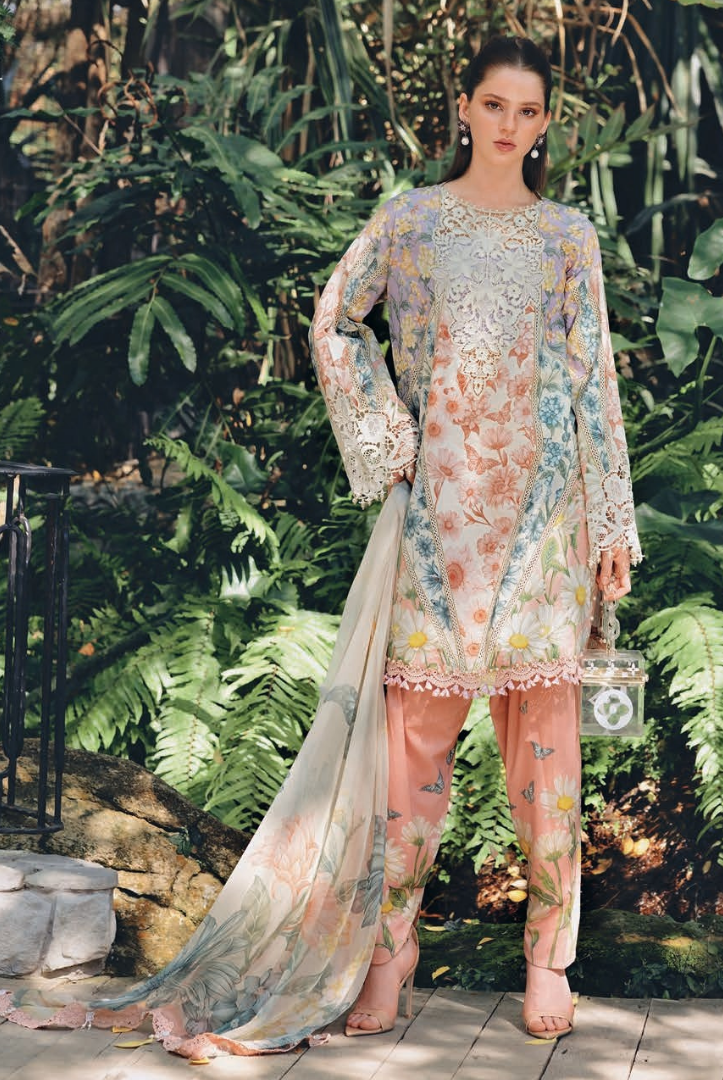 3 Piece Stitched Lawn Suit by Maria B. MPrints Spring/Summer ’26 D-10B