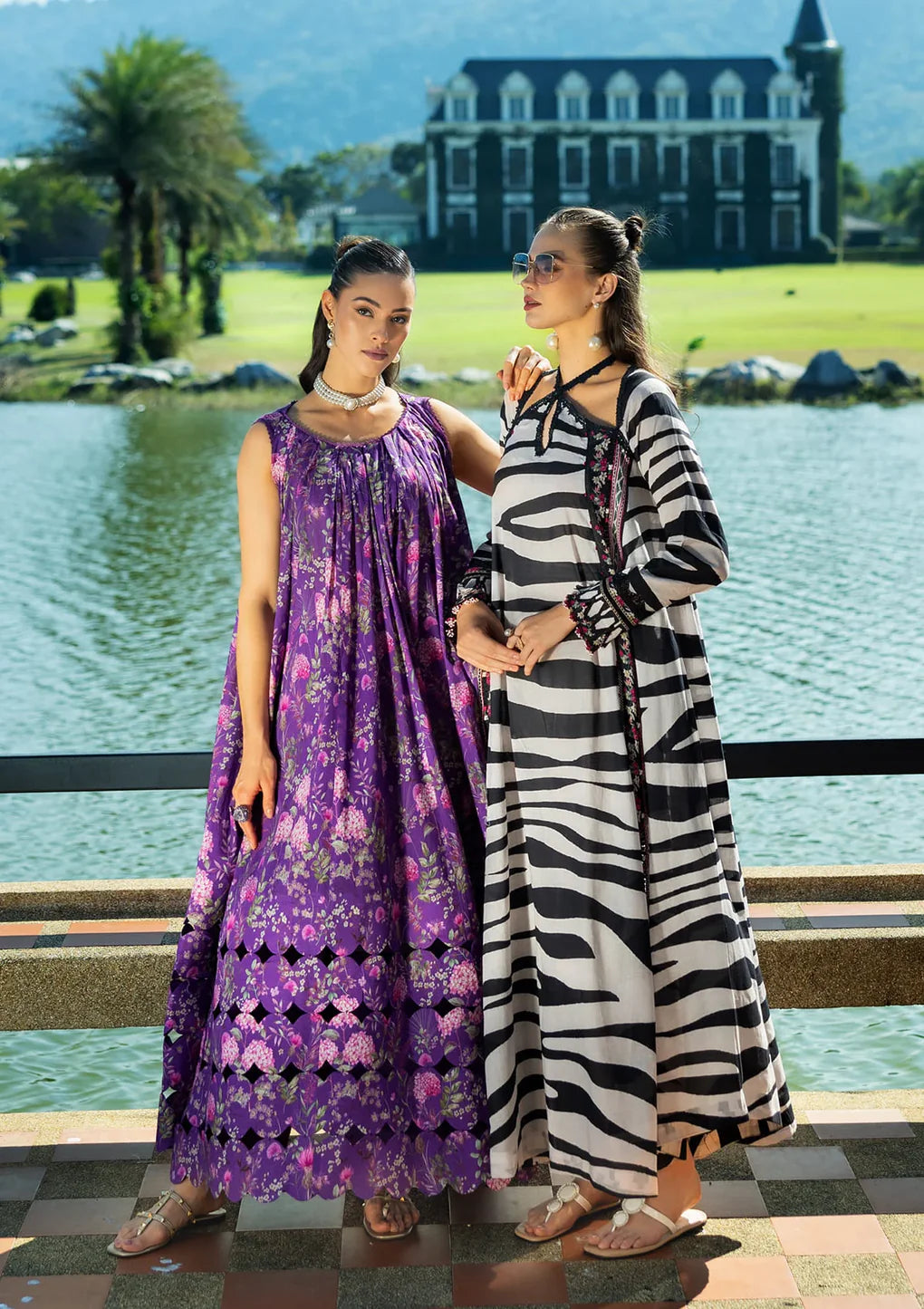 EPE-04A VICTORIAN AFFAIR - Default Title - Elaf Premium Digital Printed Lawn Dress