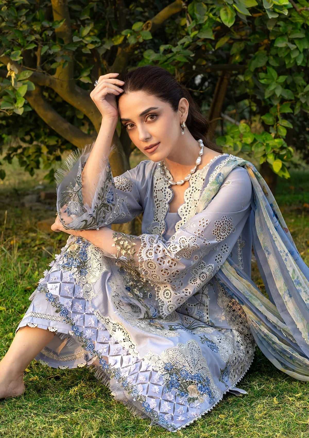 Elaf Luxury Lawn – ELY-12 SKY BLISS