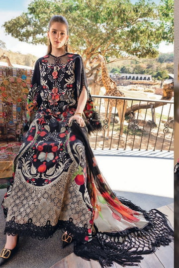 3 Piece Stitched Lawn Suit by Maria B. MPrints Spring/Summer ’26 D-12B