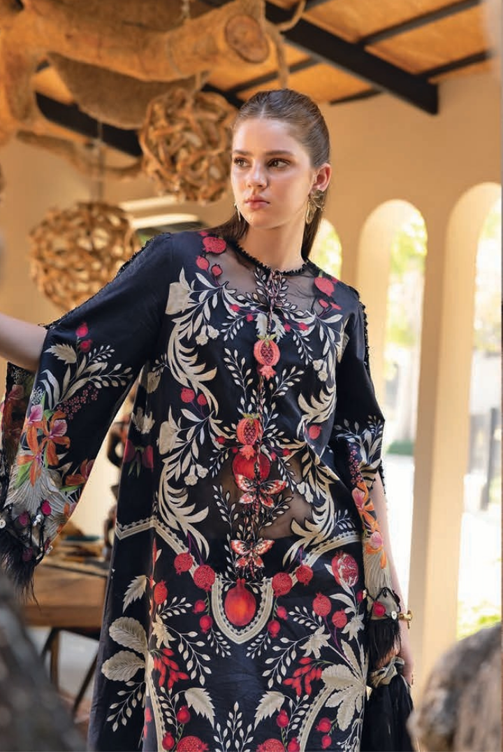 3 Piece Stitched Lawn Suit by Maria B. MPrints Spring/Summer ’26 D-12B