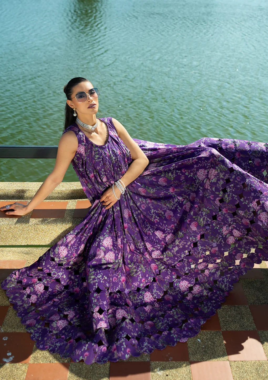 EPE-04A VICTORIAN AFFAIR - Default Title - Elaf Premium Digital Printed Lawn Dress