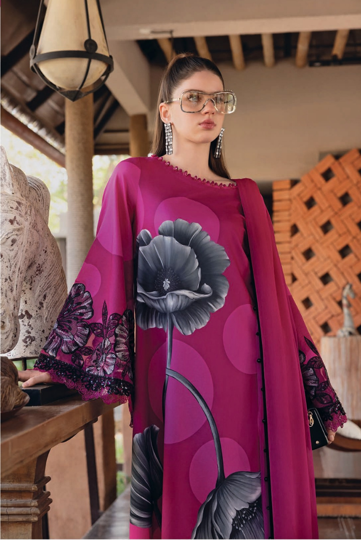 3 Piece Stitched Lawn Suit by Maria B. MPrints Spring/Summer ’26 D-13B
