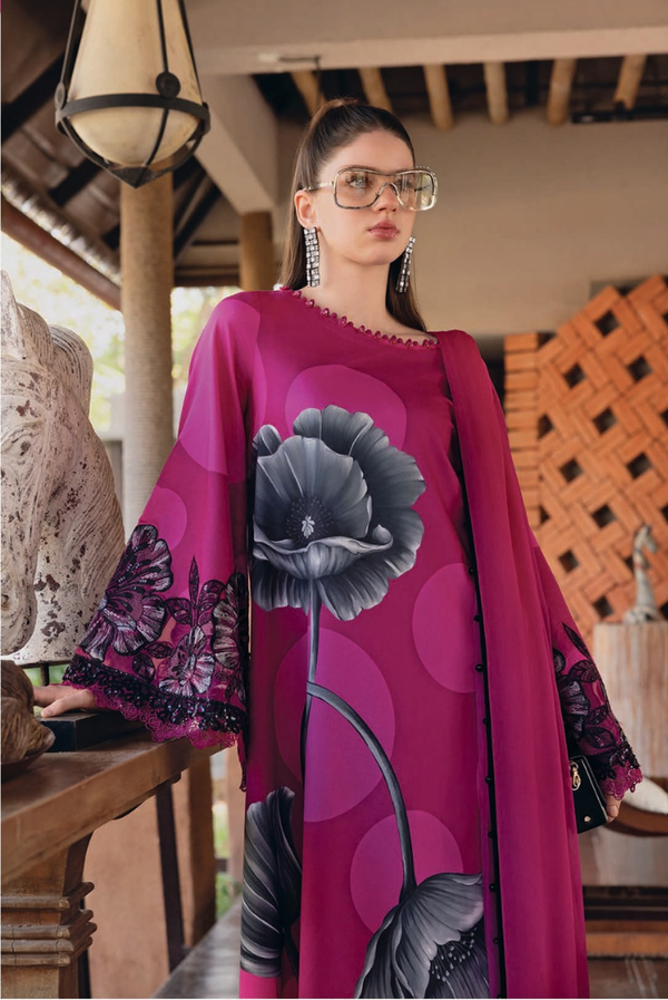 3 Piece Stitched Lawn Suit by Maria B. MPrints Spring/Summer ’26 D-13B