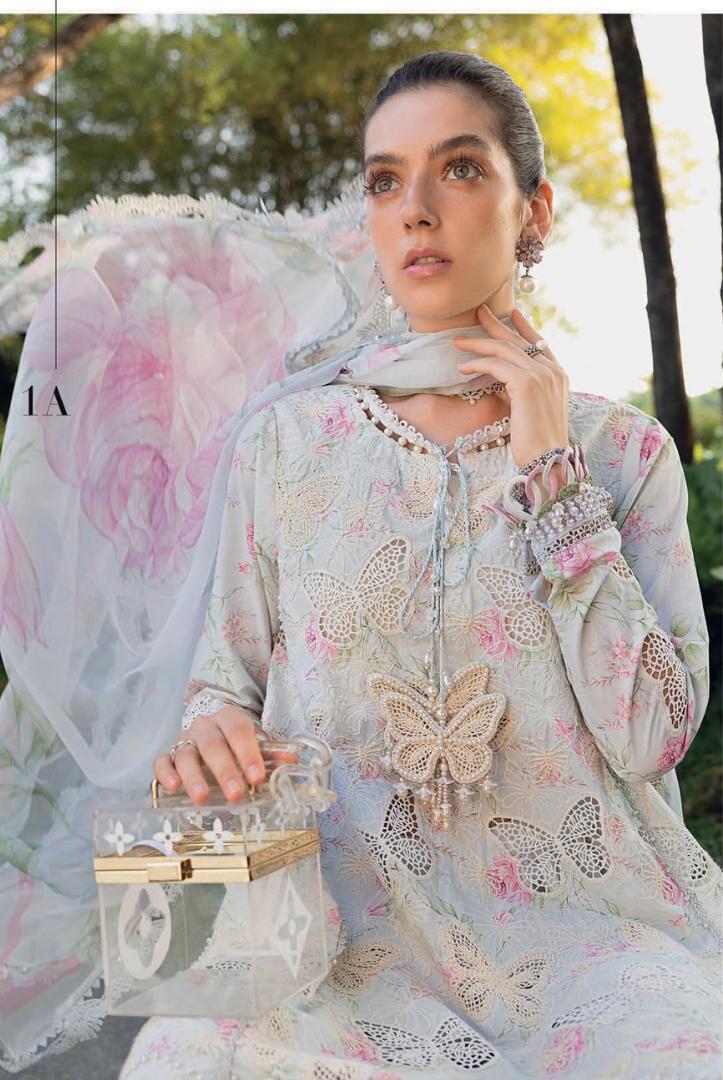 3 Piece Stitched Lawn Suit by Maria B. MPrints Spring/Summer ’26 D-1A