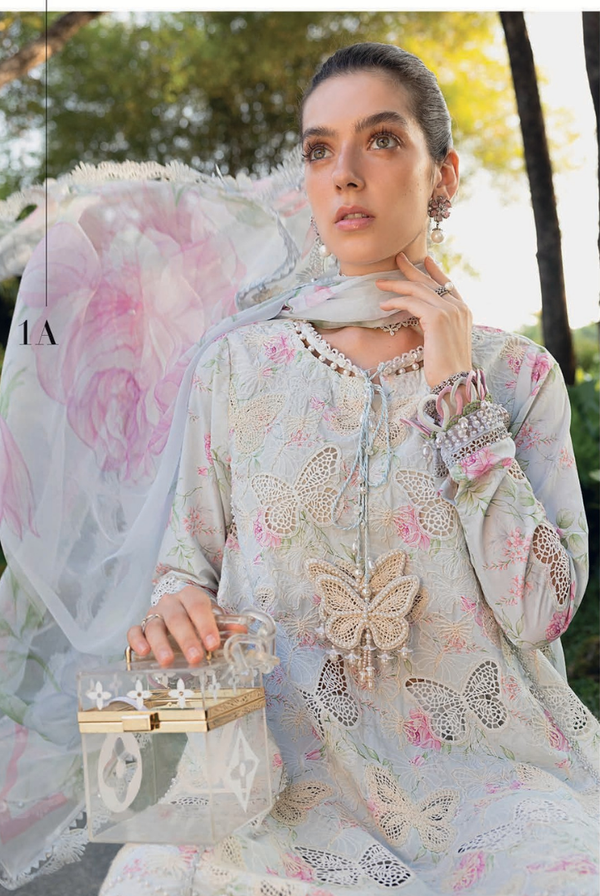 3 Piece Stitched Lawn Suit by Maria B. MPrints Spring/Summer ’26 D-1A