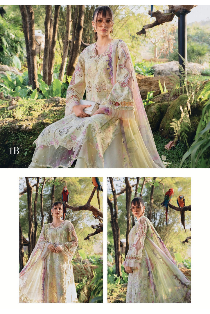 3 Piece Stitched Lawn Suit by Maria B. MPrints Spring/Summer ’26 D-1B