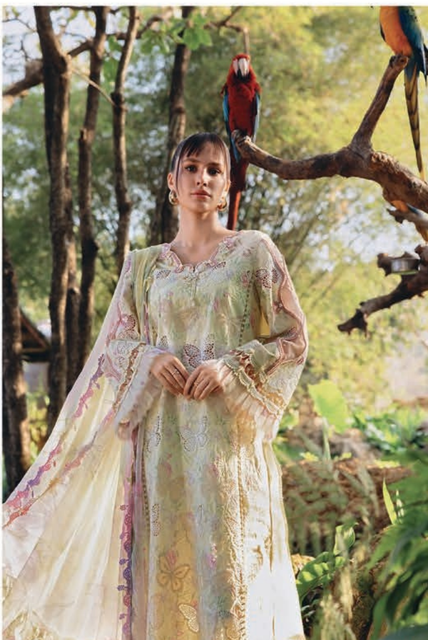 3 Piece Stitched Lawn Suit by Maria B. MPrints Spring/Summer ’26 D-1B