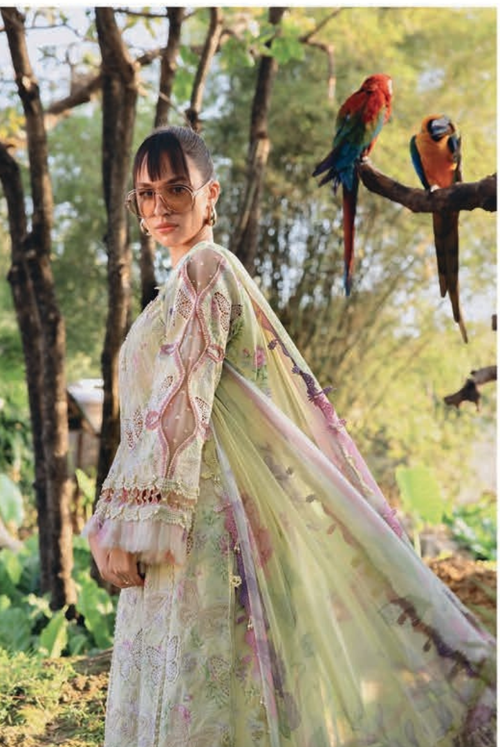 3 Piece Stitched Lawn Suit by Maria B. MPrints Spring/Summer ’26 D-1B