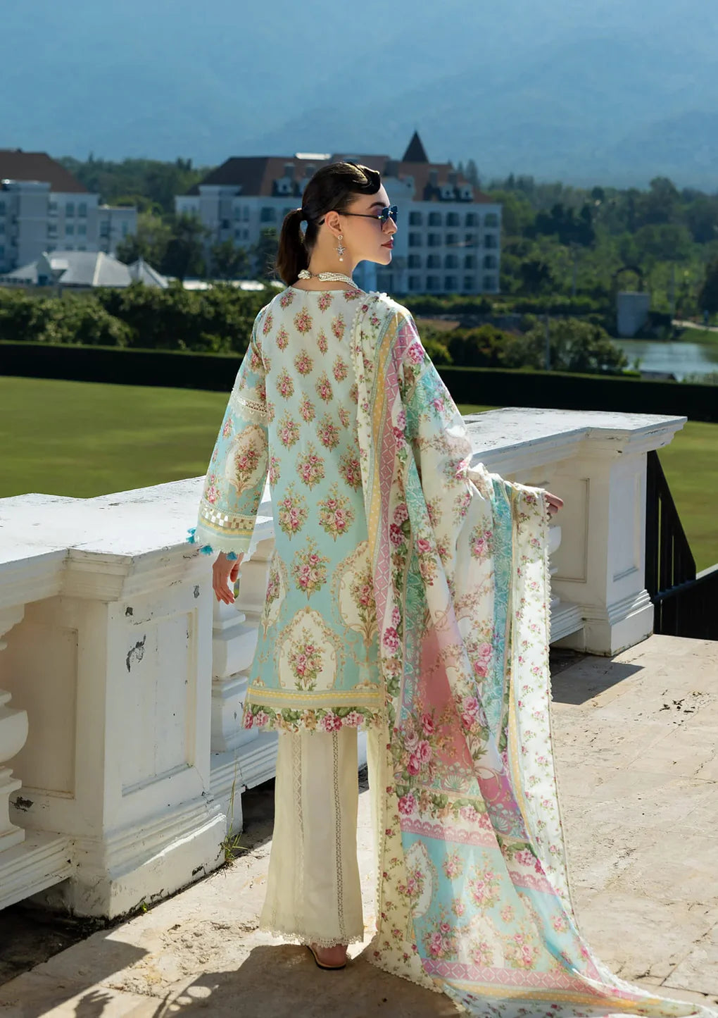 EPE-03B DAHLIA DREAM - Default Title - Elaf Premium Digital Printed Lawn Dress