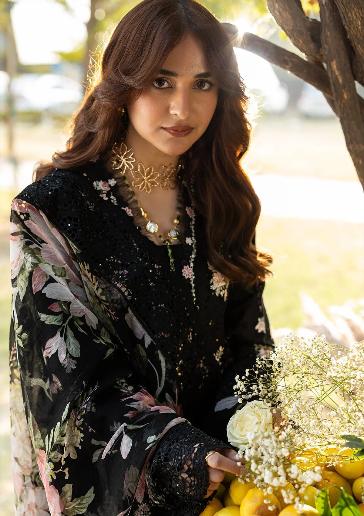 Elaf Luxury Lawn – ELY-2B MIDNIGHT BLOSSOM