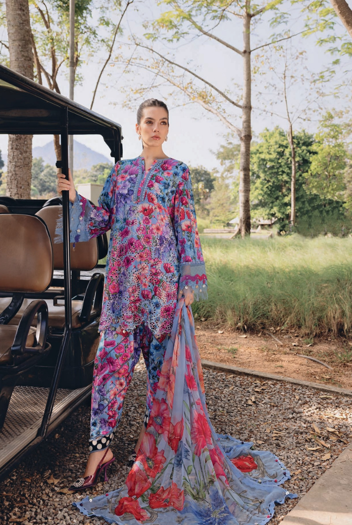 3 Piece Stitched Lawn Suit by Maria B. MPrints Spring/Summer ’26 D-2A