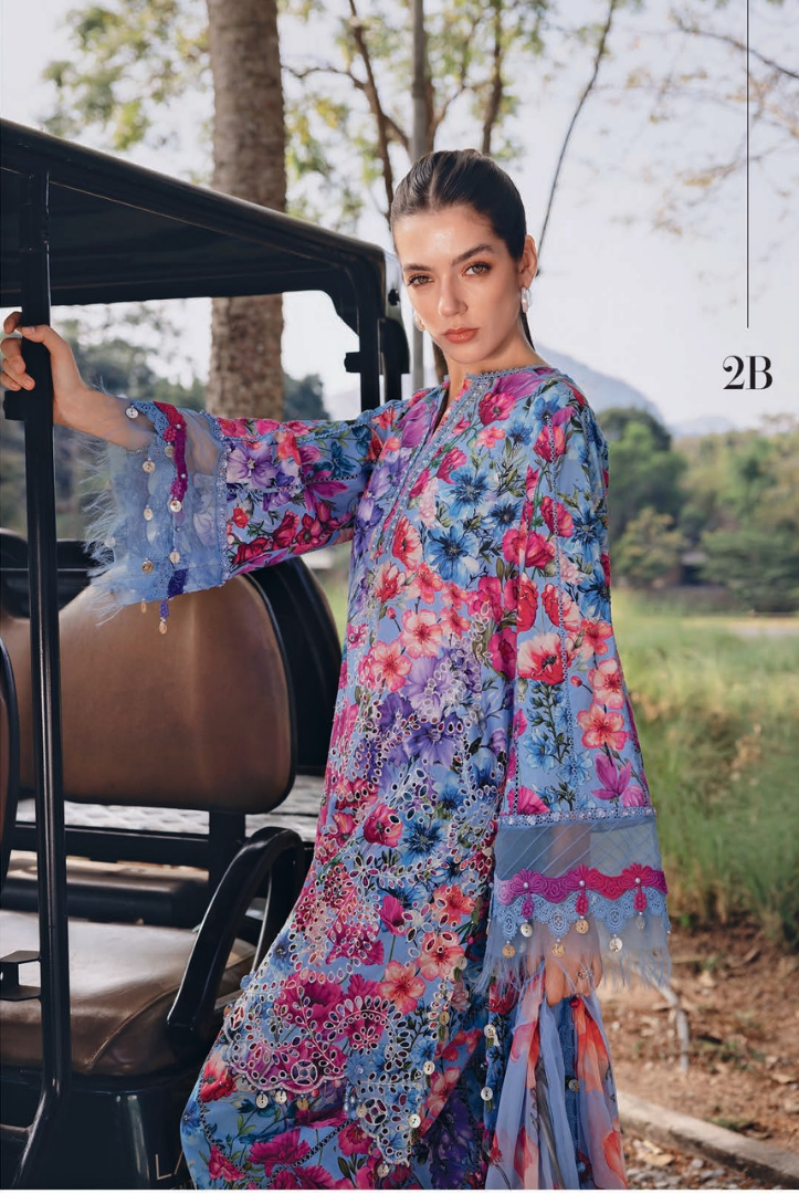 3 Piece Stitched Lawn Suit by Maria B. MPrints Spring/Summer ’26 D-2B