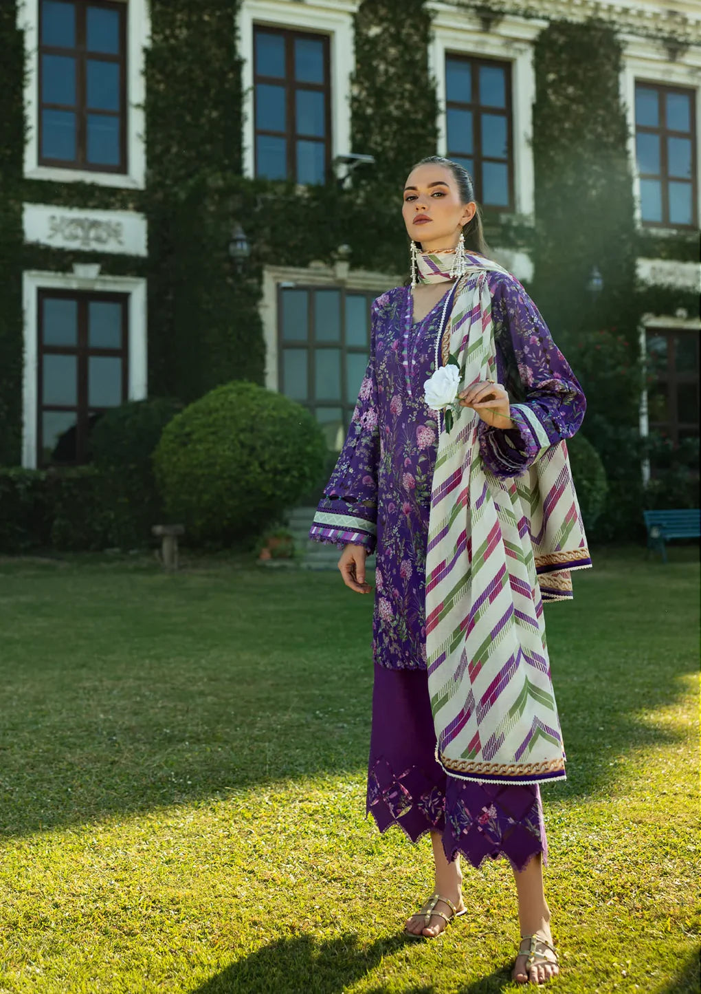 EPE-04A VICTORIAN AFFAIR - Default Title - Elaf Premium Digital Printed Lawn Dress