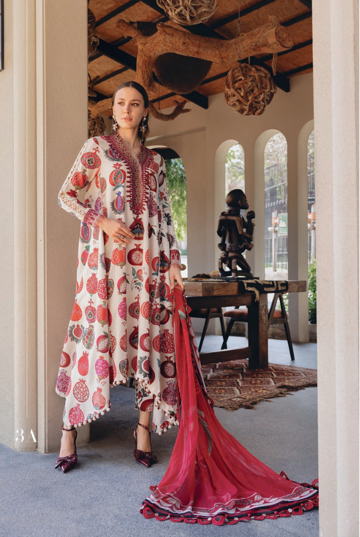 3 Piece Stitched Lawn Suit by Maria B. MPrints Spring/Summer ’26 D-3A
