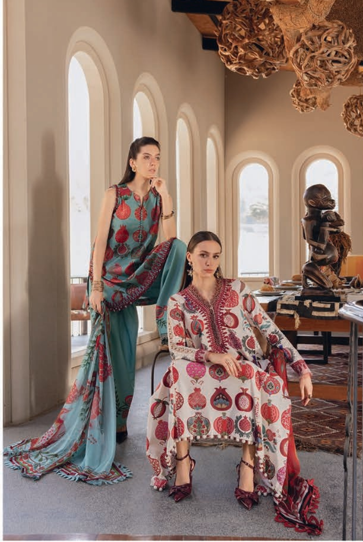 3 Piece Stitched Lawn Suit by Maria B. MPrints Spring/Summer ’26 D-3A