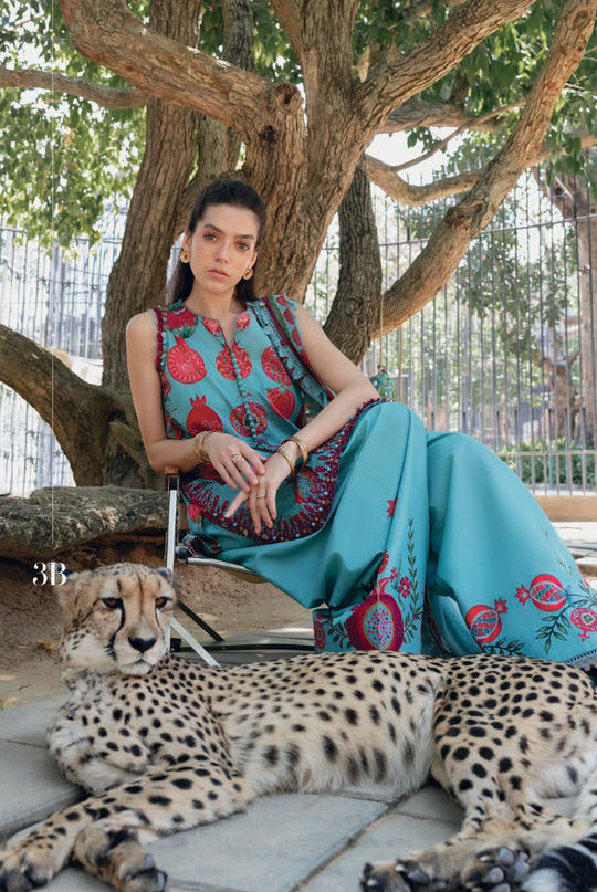 3 Piece Stitched Lawn Suit by Maria B. MPrints Spring/Summer ’26 D-3B