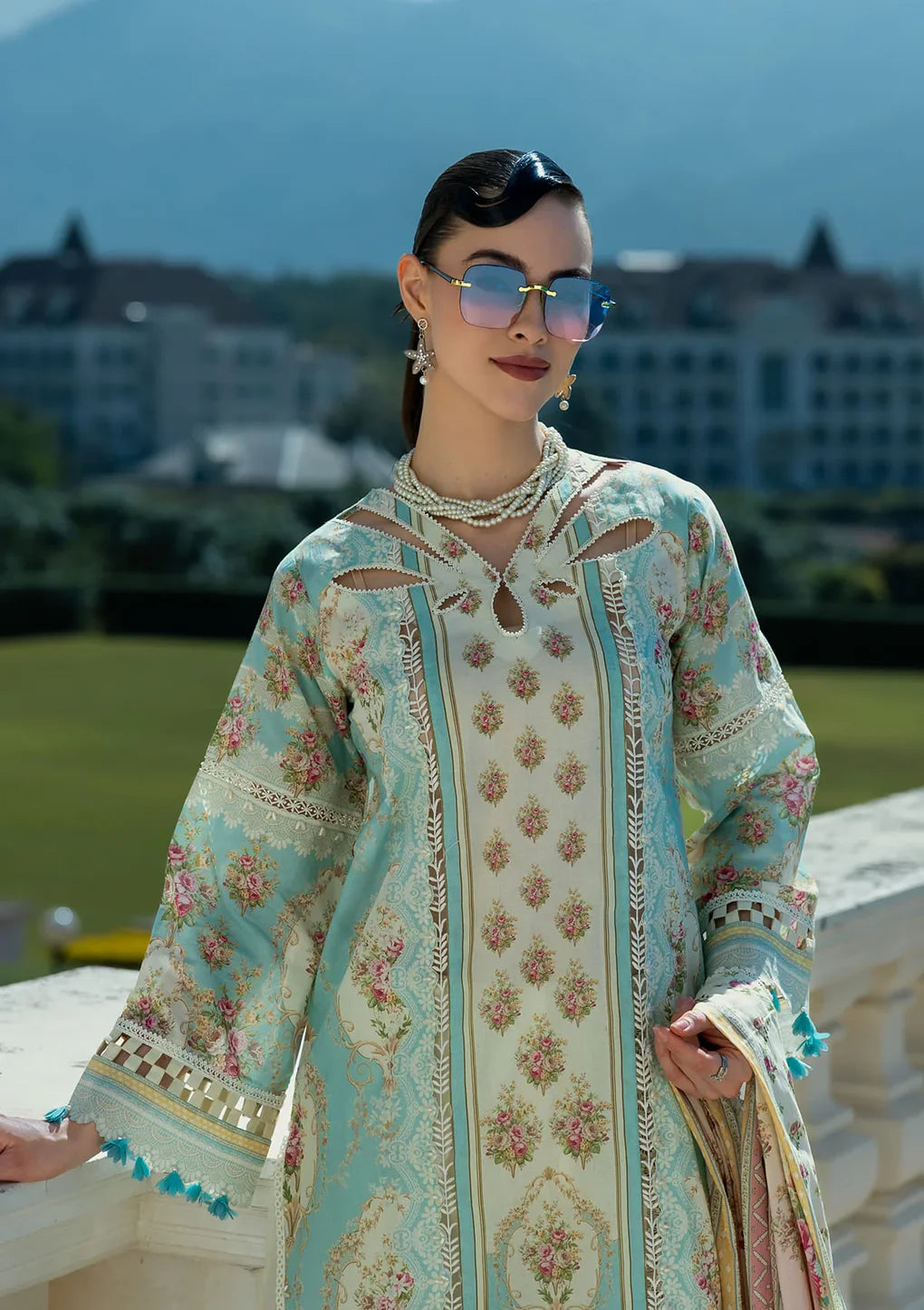 EPE-03B DAHLIA DREAM - Default Title - Elaf Premium Digital Printed Lawn Dress