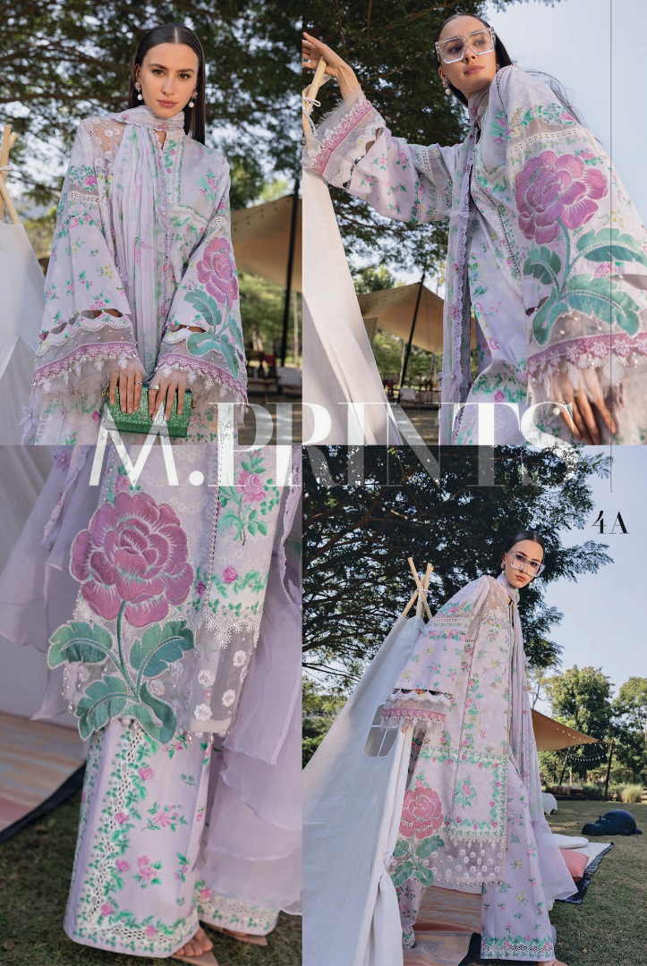 3 Piece Stitched Lawn Suit by Maria B. MPrints Spring/Summer ’26 D-4A