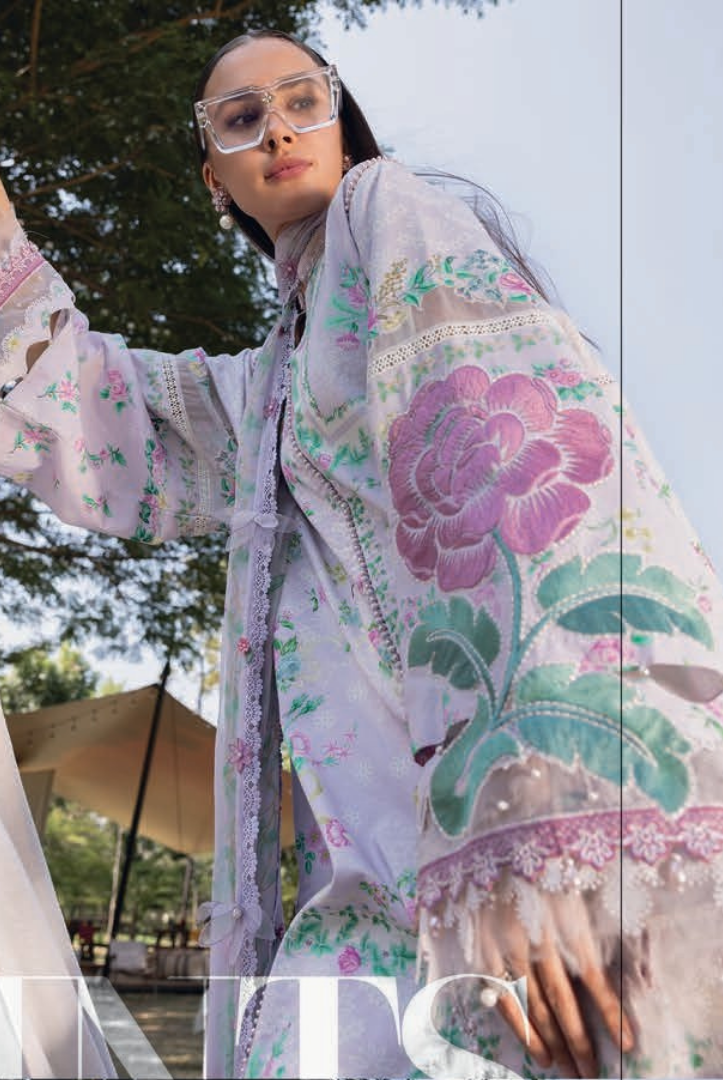 3 Piece Stitched Lawn Suit by Maria B. MPrints Spring/Summer ’26 D-4A