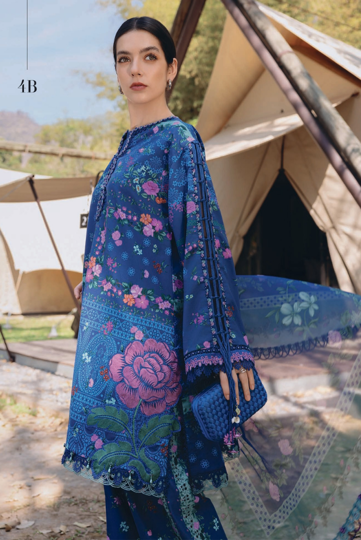 3 Piece Stitched Lawn Suit by Maria B. MPrints Spring/Summer ’26 D-4B