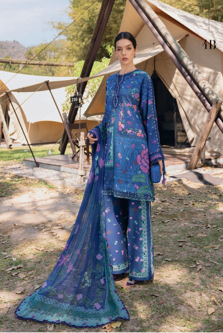 3 Piece Stitched Lawn Suit by Maria B. MPrints Spring/Summer ’26 D-4B