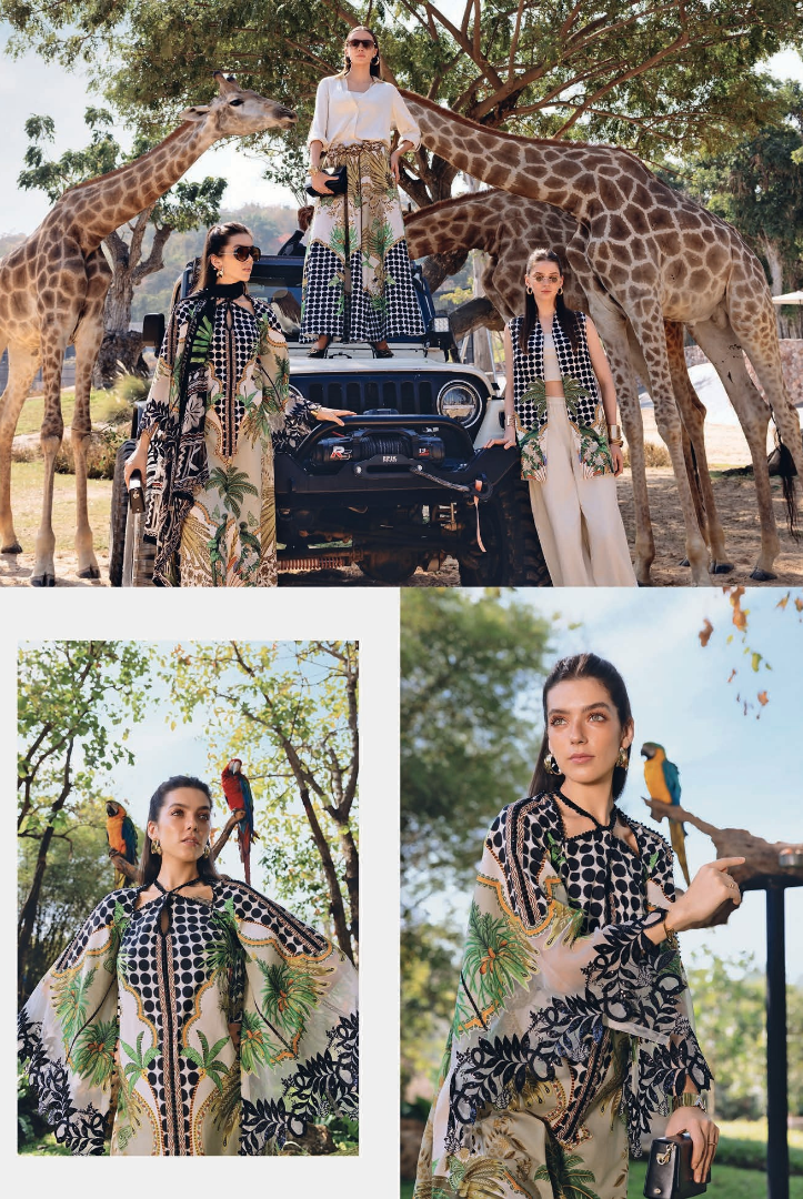 3 Piece Stitched Lawn Suit by Maria B. MPrints Spring/Summer ’26 D-5A