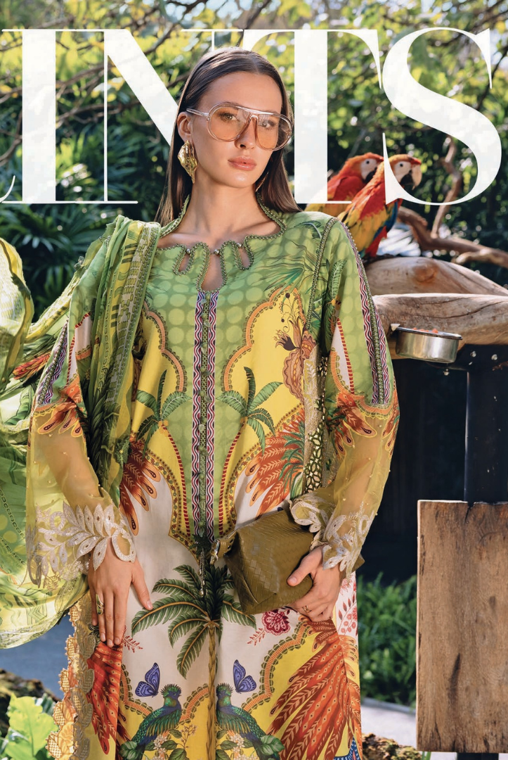 3 Piece Stitched Lawn Suit by Maria B. MPrints Spring/Summer ’26 D-5B