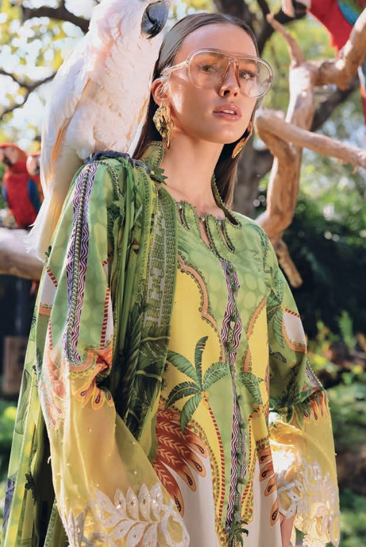 3 Piece Stitched Lawn Suit by Maria B. MPrints Spring/Summer ’26 D-5B