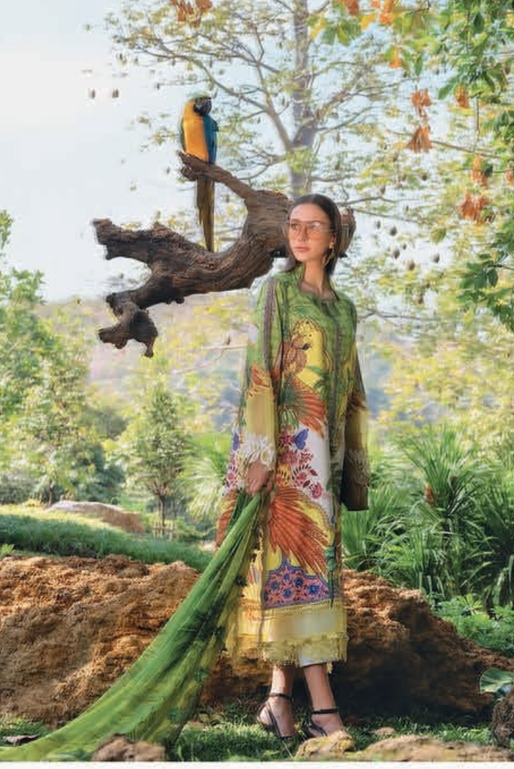 3 Piece Stitched Lawn Suit by Maria B. MPrints Spring/Summer ’26 D-5B