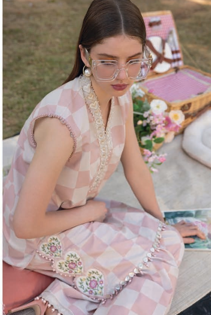 3 Piece Stitched Lawn Suit by Maria B. MPrints Spring/Summer ’26 D-6A