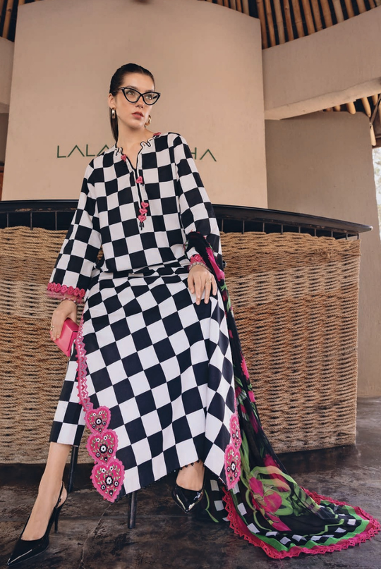 3 Piece Stitched Lawn Suit by Maria B. MPrints Spring/Summer ’26 D-6B