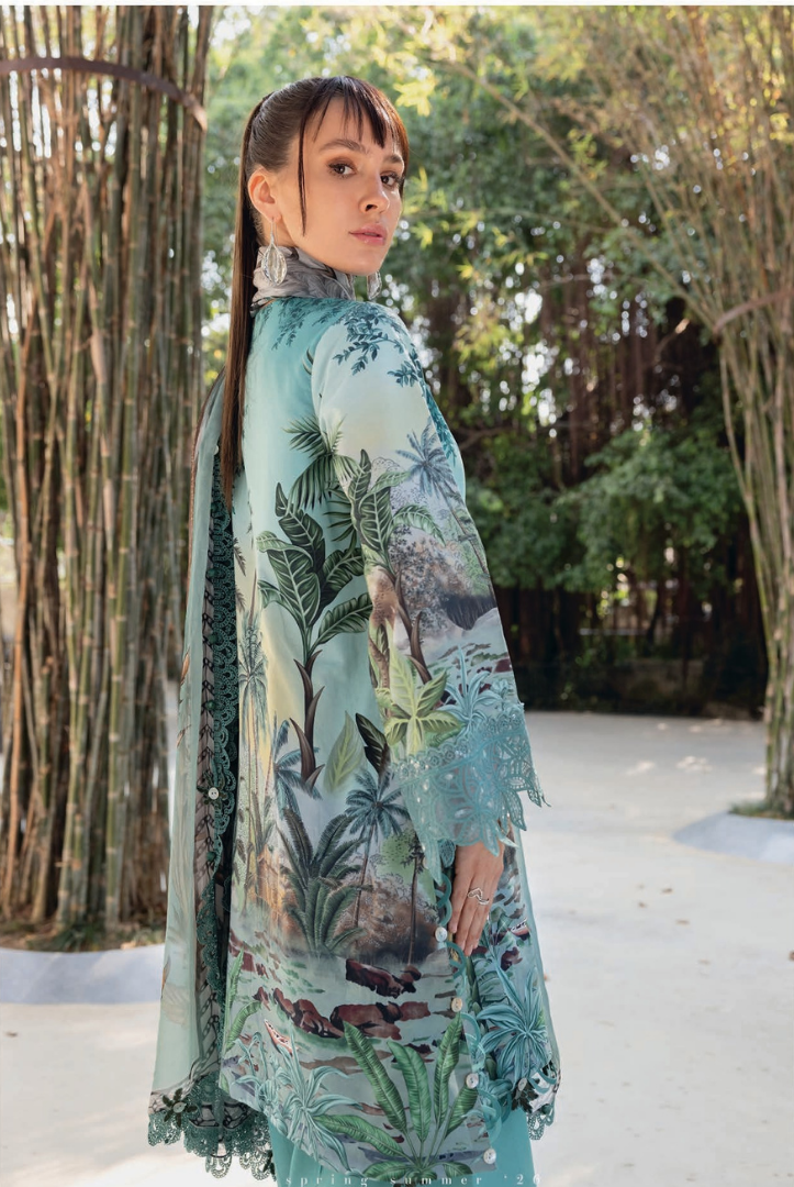 3 Piece Stitched Lawn Suit by Maria B. MPrints Spring/Summer ’26 D-7A