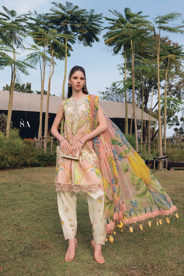 3 Piece Stitched Lawn Suit by Maria B. MPrints Spring/Summer ’26 D-8A
