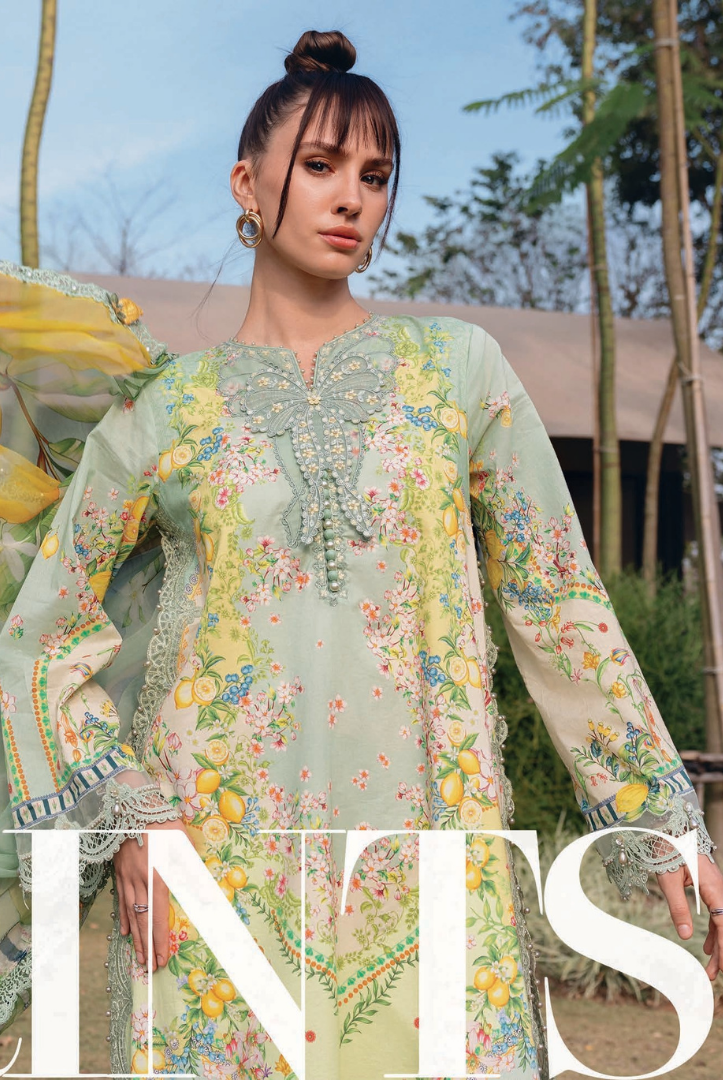3 Piece Stitched Lawn Suit by Maria B. MPrints Spring/Summer ’26 D-8B