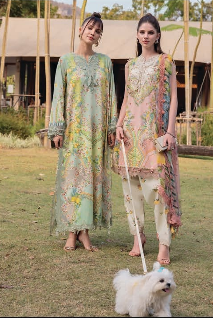 3 Piece Stitched Lawn Suit by Maria B. MPrints Spring/Summer ’26 D-8B