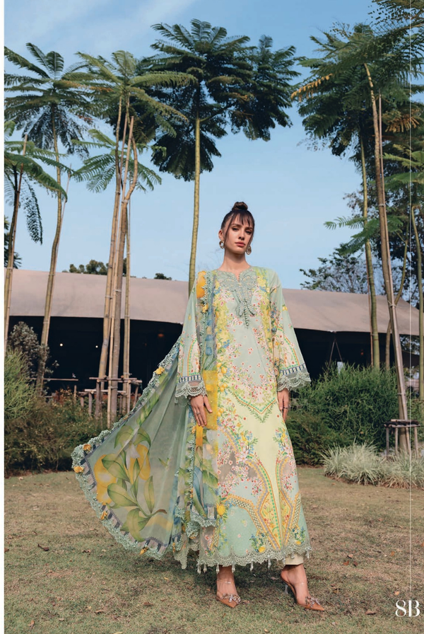 3 Piece Stitched Lawn Suit by Maria B. MPrints Spring/Summer ’26 D-10A