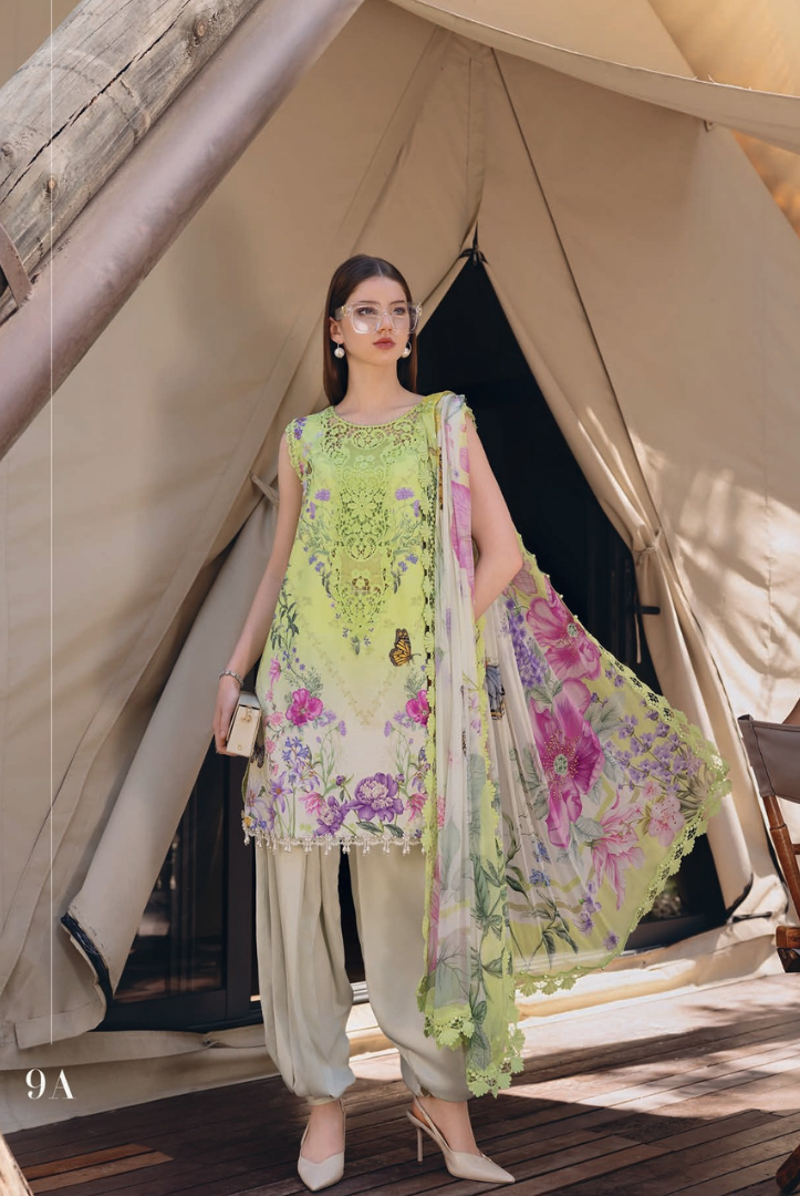 3 Piece Stitched Lawn Suit by Maria B. MPrints Spring/Summer ’26 D-9A