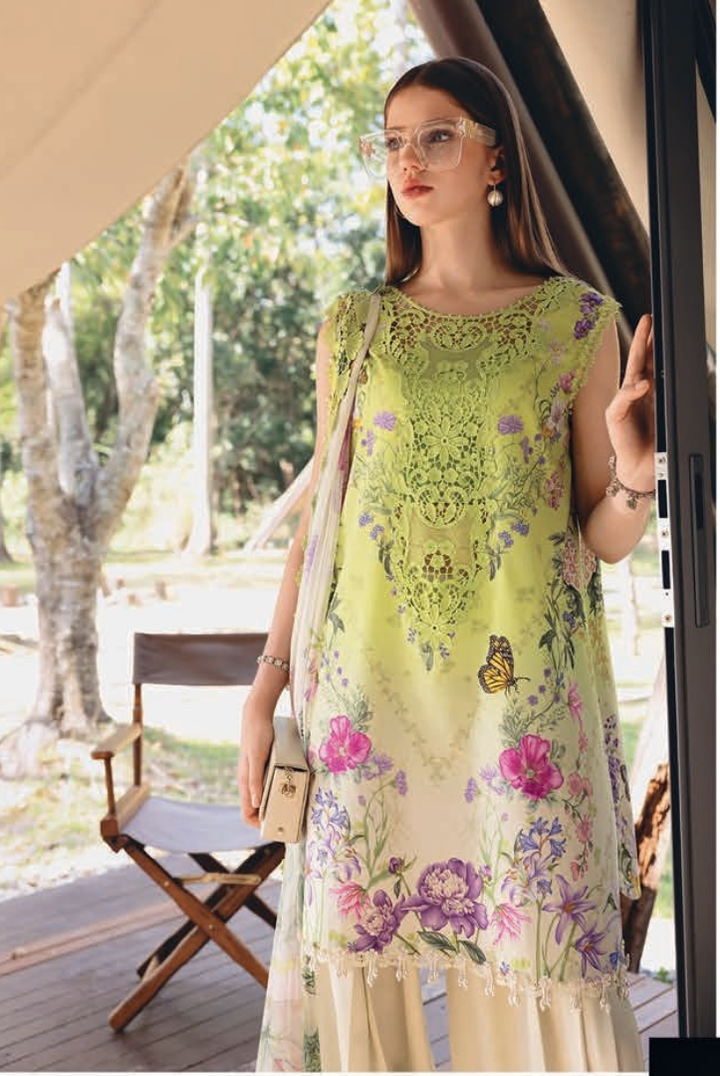 3 Piece Stitched Lawn Suit by Maria B. MPrints Spring/Summer ’26 D-9A