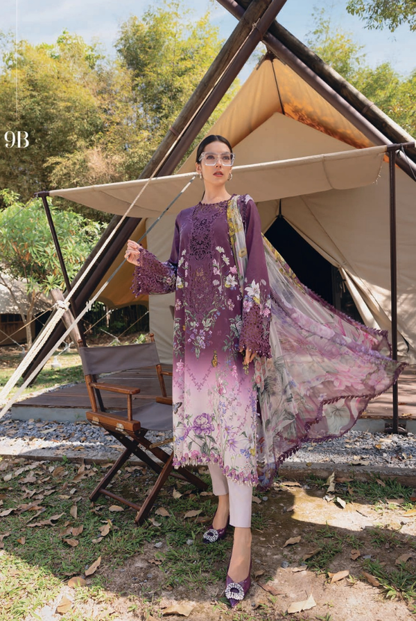 3 Piece Stitched Lawn Suit by Maria B. MPrints Spring/Summer ’26 D-9B