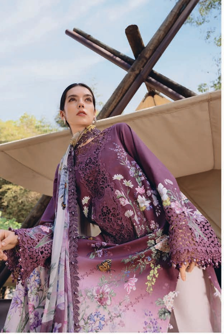 3 Piece Stitched Lawn Suit by Maria B. MPrints Spring/Summer ’26 D-9B