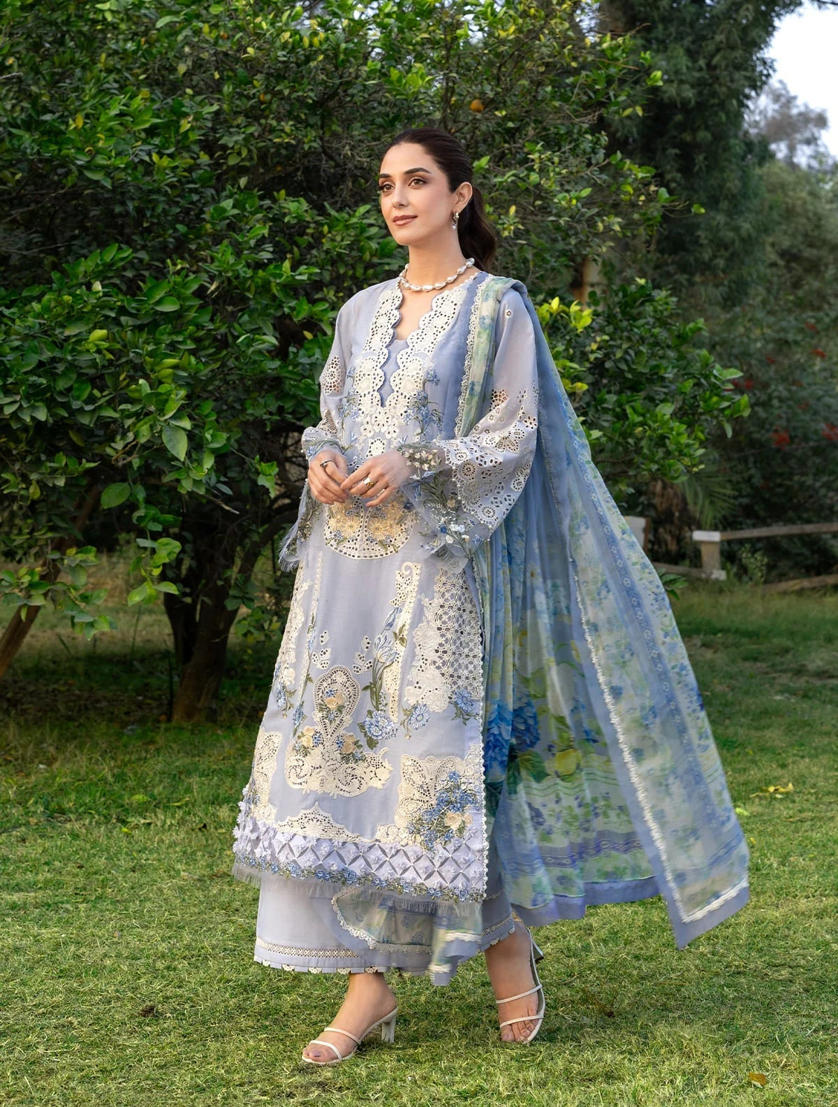Elaf Luxury Lawn – ELY-12 SKY BLISS