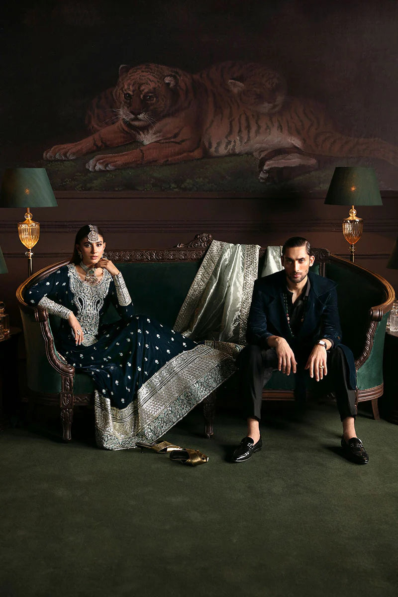 Mushq Nilofuer Unstitched Velvet-Royan